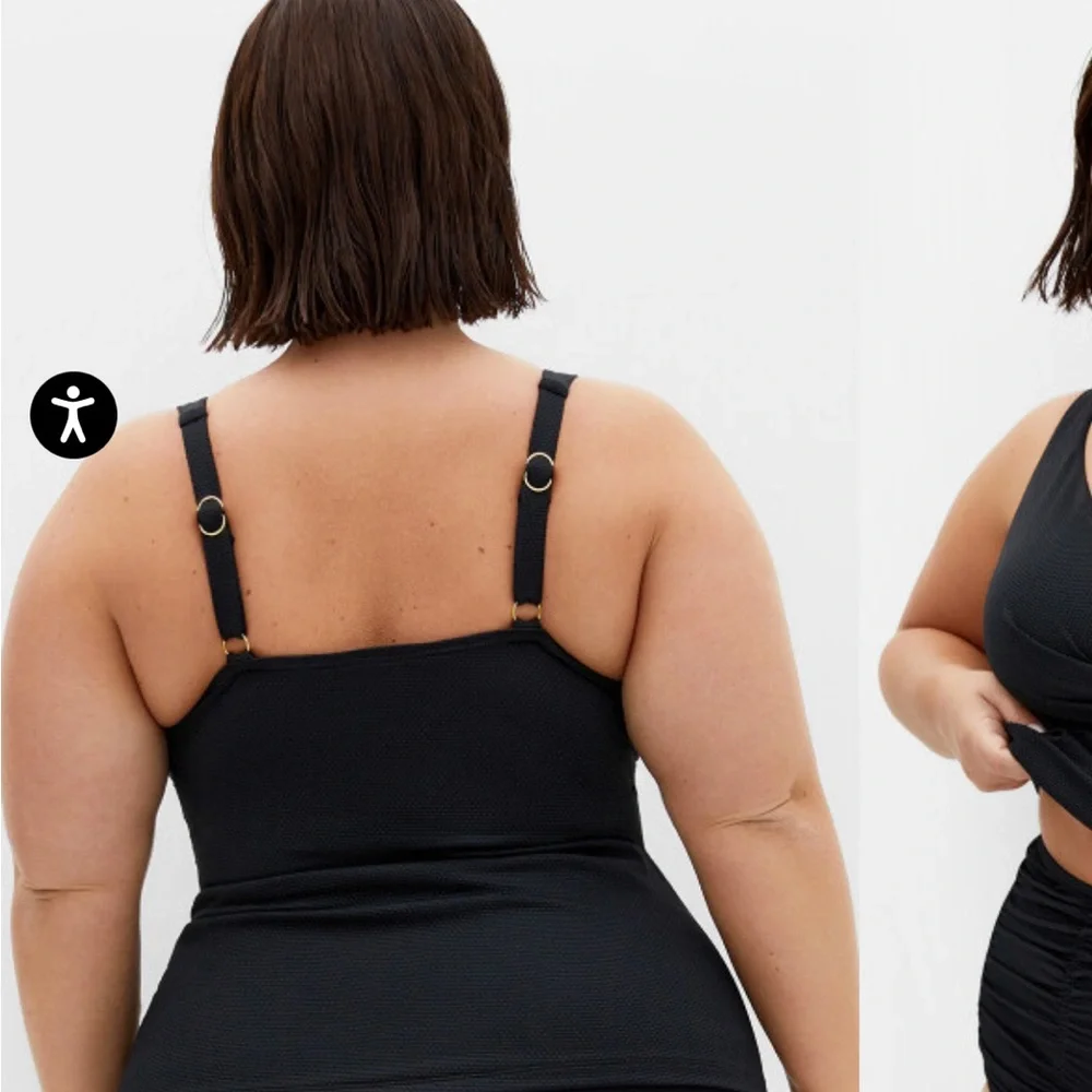 City Chic Black Swim Top - Picture 3 of 6